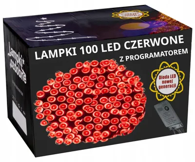 Obrázek produktu pro Vánoční světýlka, 100 červených LED diod