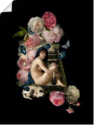 Produktbild von ARTland Poster Nackte Venus mit Hund Größe: 30x40 cm