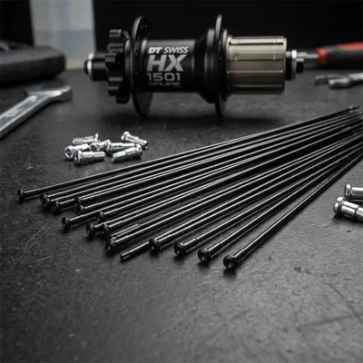 Produktbild von DT Swiss Speichenkit für HX 1501 SPLINE 27,5/29 schwarz - präziser Laufradser....