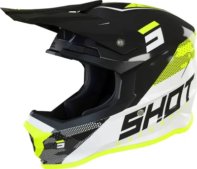 Image de Casque de motocross Shot Furious Camo, schwarz/weiß/gelb, XL (61/62)