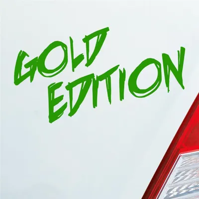 Produktbild von Auto Aufkleber Gold Edition Auto Car Tuning 15x7 cm Hellgrün Sticker Heckscheibenaufkleber