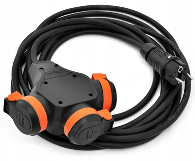 Produktbild von ELS Elektrotechnika 5m Gummikabel 3-fach Verteiler IP54