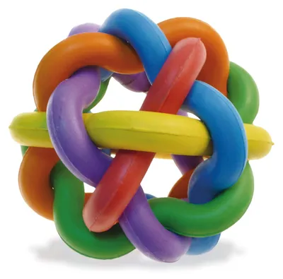Obrázok produktu pre Arquivet 8435117802544, gumená guľa so uzlom, priemer 7 cm