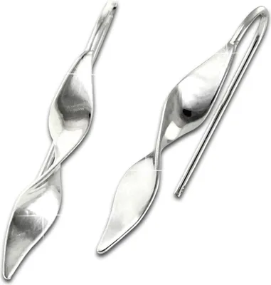 Image de SilberDream Boucles d'oreilles Design torsadées Femme 925 Bijoux en argent Boucles d'oreilles SDO6716J