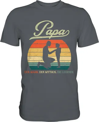 Produktbild von Papa Tochter Vatertag Geschenk Vater T-Shirt – Dark Grey / L