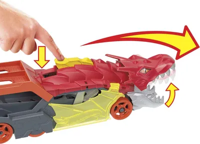 Immagine prodotto di Hot Wheels Dragon GTK42 trasportatore-lanciatore con automobile