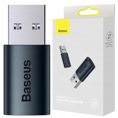 Immagine prodotto di Baseus Ingenuity Series Mini adattatore Usb 3.1 Otg Do Usb Typ C Niebieski (Zjjq000103)