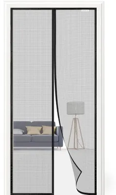 Zdjęcie produktu dla Czarna magnetyczna siatka przeciw owadom 95 x 200 cm