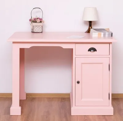 Produktbild von Casa Padrino Landhausstil Schreibtisch Rosa 110 x 70 x H. 78 cm - Massivholz Sekretär im Landhausstil - Büro Möbel - Massivholz Möbel - Landhausstil Möbel