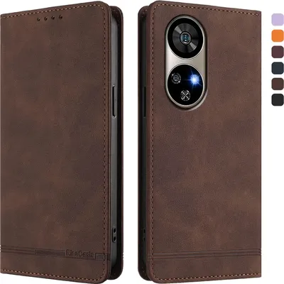 Immagine prodotto di Custodia per Ulefone Note 17 Pro, custodia retro in Finto cuoio con supporto e slot per carte di credito Marrone
