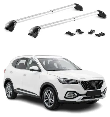 Image de Barres de toit transversales pour MG EHS I 2021-2024 Aluminium Gris ABE, Image générée par une IA