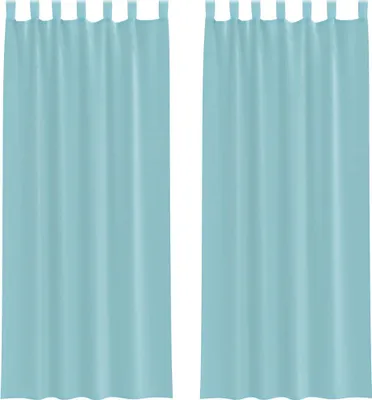 Immagine prodotto di vidaXL Tende in voile con passanti 2 pz. Turchese 140x260 cm