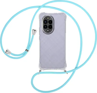 Produktbild von Handykette Backcover-Schutzhülle mit Band (Metall silberfarben) für Huawei Nova 13 Pro 5G - himmelblau
