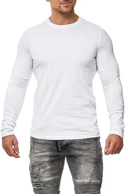 Produktbild von Mivaro Herren Langarmshirt Basic aus 100% Baumwolle – Longsleeve T-Shirt Langarm Regular Fit - atmungsaktiv - bis 5XL - ideal für Arbeit & Freizeit