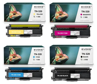 Produktbild von Evoke kompatibler Toner für Brother TN-320 TN320 4x CMYK:Schwarz,Cyan,Magenta,Gelb 7000 Seiten DCP-9055CDN 9270CDN; HL-4140CN 4150CDN 4570CDW 4570CDWT; MFC-9460CDN 9465CDN 9970CDW