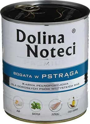 Immagine prodotto di DOLINA NOTECI PREMIUM cibo umido per cani ricco di trota 800g