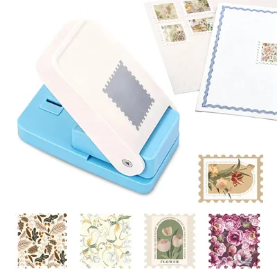 Produktbild von Stempelstanzer - Rechteckiger Briefstanzer für Papierbasteln und Scrapbooking - 2,5 x 2 cm