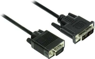 Produktbild von Anschlusskabel  DVI-A 12+5 Stecker an 15pol VGA Stecker, schwarz, 2m, Good Connections®