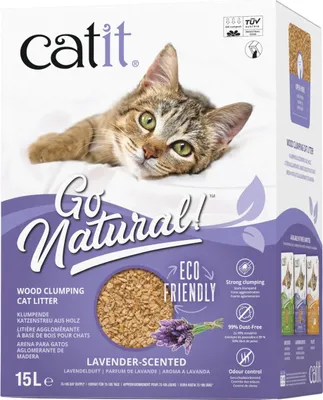 Produktbild von Catit Go Natural! Holzeinstreu Lavendel 15 l