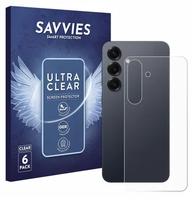 A product shot featuring packaging for screen protectors and a smartphone with a screen protector applied to its back.