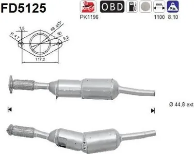 Zdjęcie produktu dla Filtr Czastek Stalych Dpf Renault Clio Iii 1,5Dci Euro 5