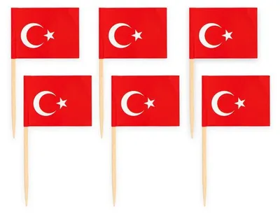 Produktbild von 50 Türkei Flaggen Party Picker 8cm