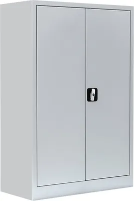 Produktbild von Metallschrank abschließbar Flügeltürenschrank Aktenschrank 120x92x42cm grau X-530320