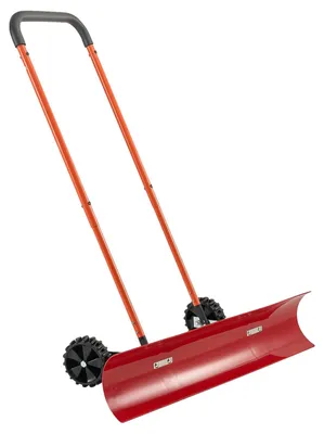 Immagine prodotto di Pala da neve VEVOR su ruote, pala da neve da 955 mm con lama bidirezionale, manico regolabile a 90°, rimuovi neve in plastica, spazzaneve, pala da neve per la pulizia del vialetto
