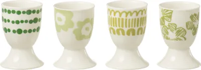 Zdjęcie produktu dla J-Line Zestaw 4 kubków na jajka w pudełku z okienkiem Ceramic Green