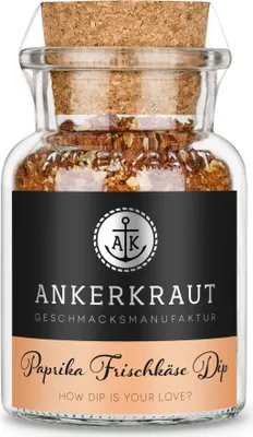Produktbild von Paprika Frischkäse Dip, 100g im Korkenglas