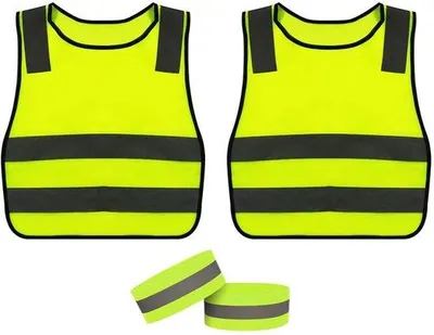 Productafbeelding van 2 Stuks Reflecterende Veiligheidsvesten voor Kinderen