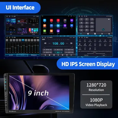 Obrázok produktu pre 9-palcové autorádio s Androidom 14 – 2DIN multimediálny systém – autorádio s navigáciou