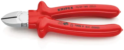 Productafbeelding van Knipex 70 07 180, scherpe kniptang, chroom-vanadiumstaal, gerold