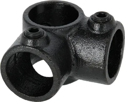 Produktbild von Rohrverbinder Eckverbinder schwarz 1 1/4" (42,4 mm), 90° - Durchgang AVERDE