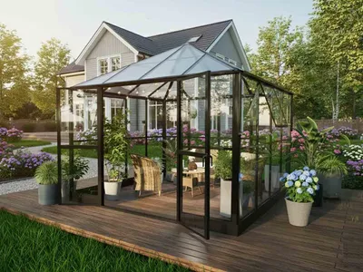 Produktbild von StarLine Gewächshaus Modell Flora Lounge 8,12 m²