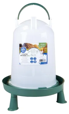 Obrázek produktu pro Duvo+ Napáječka s rukojetí a nožičkami ECO, průhledná/zelená