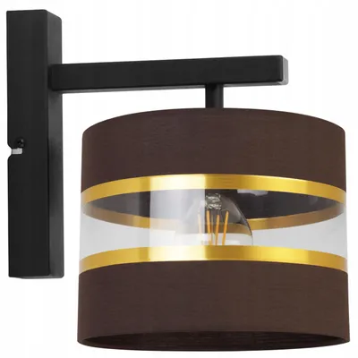 Produktbild von Elegante Wandleuchte Kinkiet Gold Lampenschirm 20 cm LED Modern