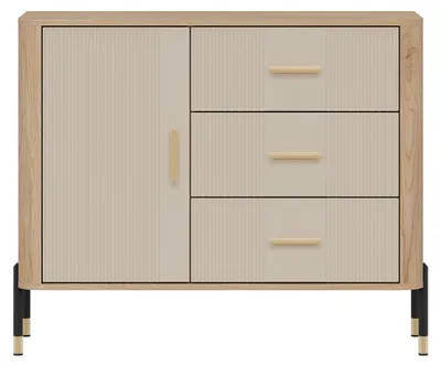 Productafbeelding van Furniture24 Kommode Dante Dt03, ladeschrank, 185 x 61 x 40 cm - Cremona eik/kasjmier