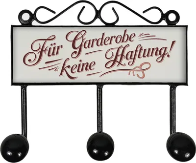 Produktbild von Für Garderobe keine Haftung! Kleiderhaken Leiste mit 3 Haken