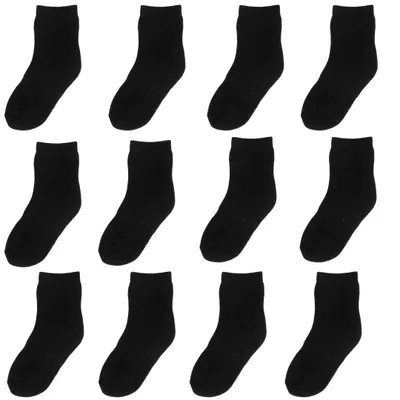 Produktbild von YALION StoppersockenKinder 12 Paar Antirutschsocken Baby Jungen Rutschsocken ABS Baumwolle Socken Mädchen Crew Socks 1-2 Jahre/ 12-24 Monate-Schwarz