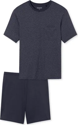 Produktbild von Schiesser Herren Schlafanzug kurz Gr. 48  blau
