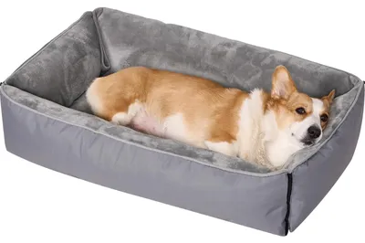 Productafbeelding van Dogat hondenbed, wasbaar, hondenbank, 76x63 cm | 4 maten (S-XL), met fluwelen oppervlak