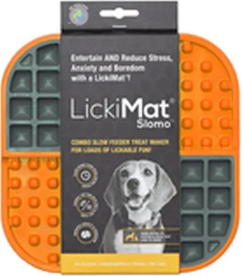 Produktbild von LickiMat Slomo - Leckmatte für Hunde Slowfeeder, Farbe:orange