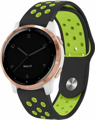 Produktbild von imoshion Silikon-Sportarmband - Universelle 18 mm Anschluss - Black & Lime
