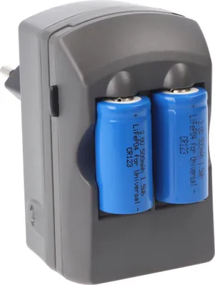 Produktbild von Ladegerät für CR123A-Akku Doppelschachtlader inkl. 2x FOCR123A