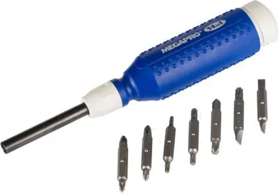 Produktbild von Berner Megapro 14 in 1 Schraubendreher 123591 mit Bit Depot Schraubenzieher