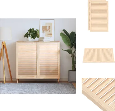 Immagine prodotto di vidaXL Ante dell'armadio a doghe 2 pezzi 99,3x59,4 cm in legno massiccio - Ante dell'armadio