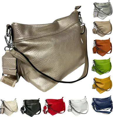 Produktbild von Handtasche Umhängetasche Doppelgurt 35 cm Damentasche Schultertasche Shopper Gold