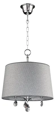 Obrázok produktu pre Závesná lampa EGIDA, chrómovo-sivá, 3xE27x40W, látka, rozmery: 70x40x40 cm, IP20, Jupiter