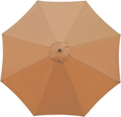 Productafbeelding van Unyqoos® Reservehoes voor parasol, diameter 2,9 m – 8 baleinen, waterdicht en UV-bestendig, dubbele polyesterlaag, afneembaar/wasbaar, vervangend dak voor marktkraam, kaki